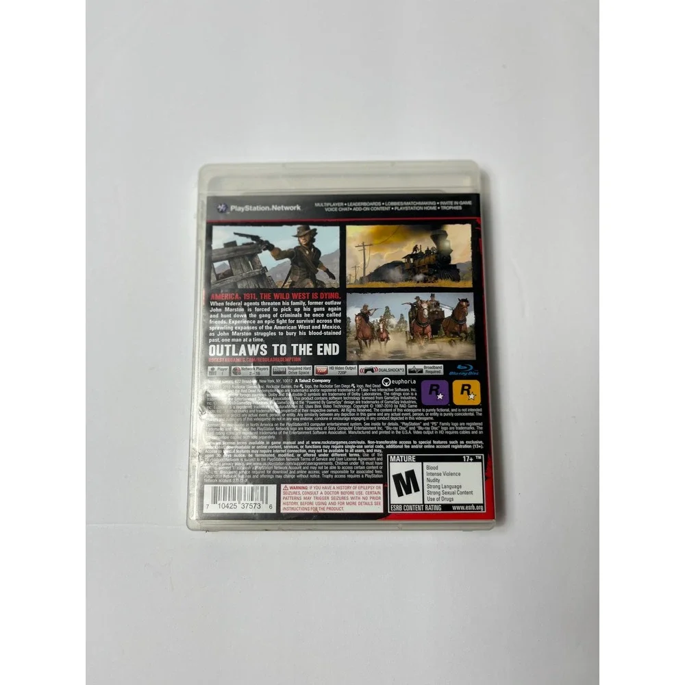 Red Dead‎ Redemption Sony PlayStation 3 PS3 Rockstar Games Western Action CIB
